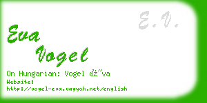 eva vogel business card